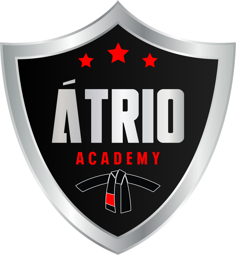 Logotipo da Átrio Academy representando um escudo com elementos de Jiu-Jitsu
